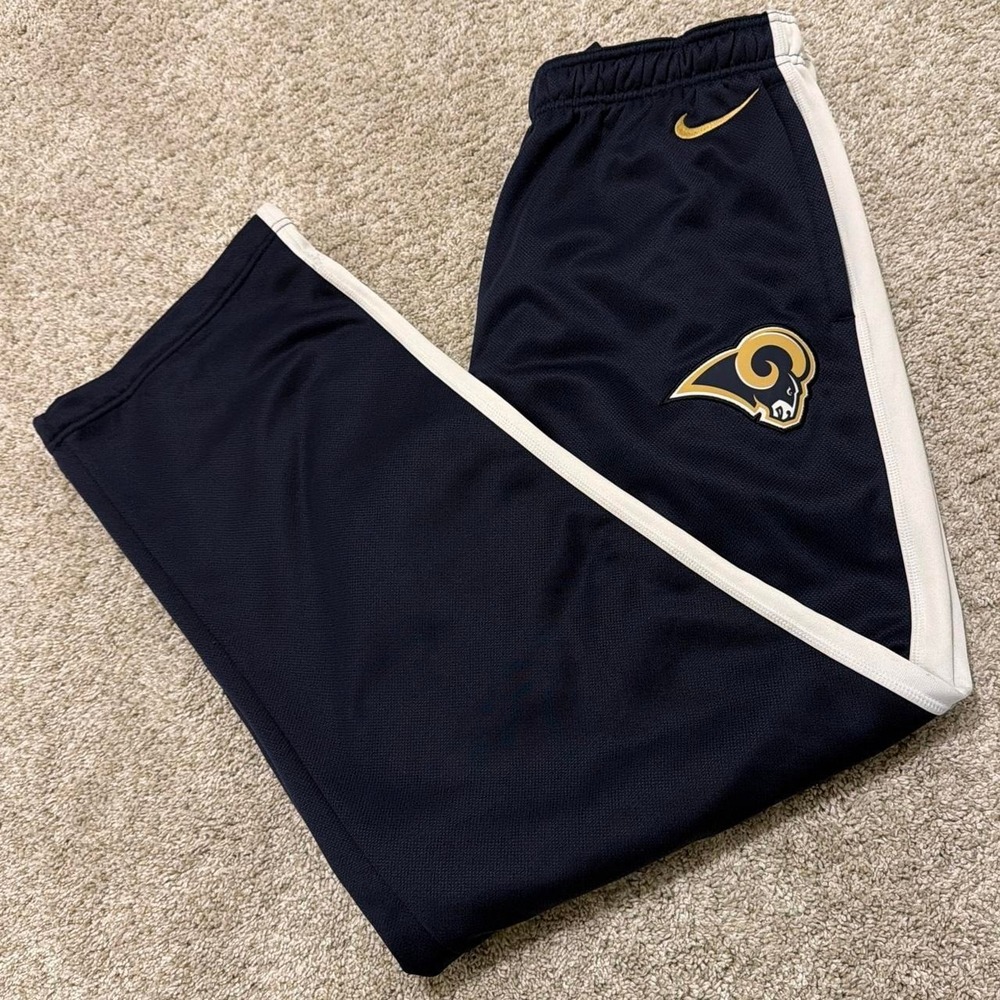 Y2K Vintage Nike St. Louis Rams Official NFL Therma-FIT Pants | Navy | XL